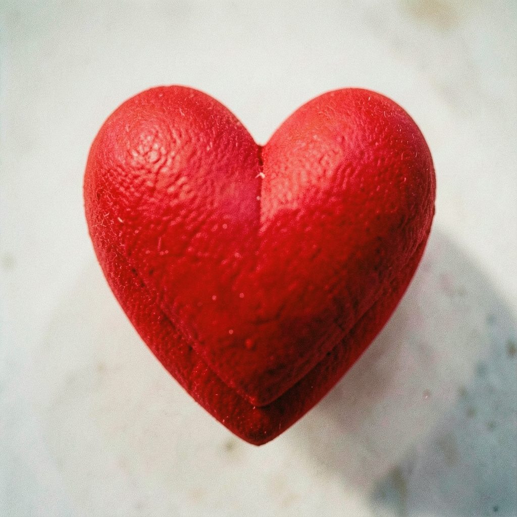 Illustrated heart icon in warm earthy tones representing care and wellbeing